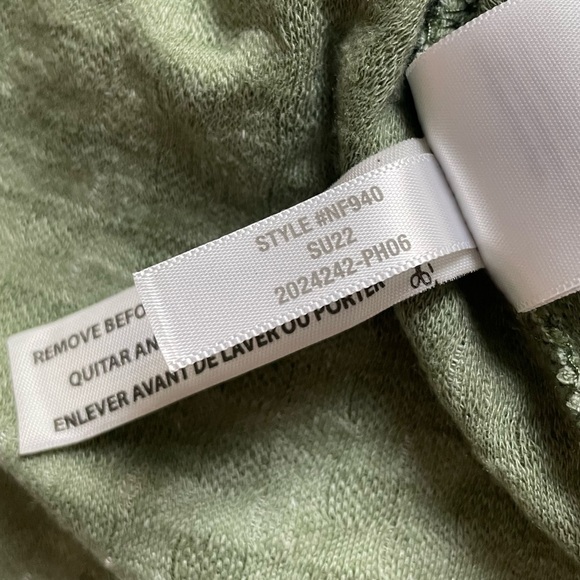 Madewell Jacquard Puff Sleeve Mini Dress Gingham Faded Palm Green Small Cottage - Picture 10 of 13